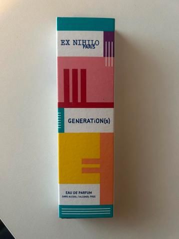 EX NIHILO PARIS GENERATIONS EAU DE PARFUM ALCOHOL FREE 7,5ml beschikbaar voor biedingen