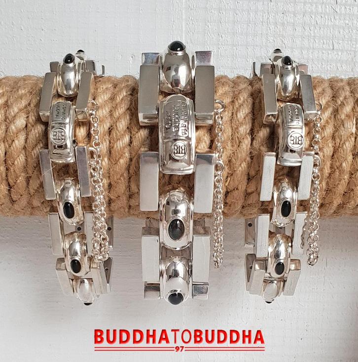 BUDDHA TO BUDDHA Batul Crown Black onyx armbanden KORTING!, Sieraden, Tassen en Uiterlijk, Armbanden, Nieuw, Zilver, Zilver, Ophalen of Verzenden
