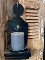 Metalen Wandkandelaar Vintage, Huis en Inrichting, Woonaccessoires | Kandelaars en Kaarsen, Zwart, Nieuw, Ophalen of Verzenden