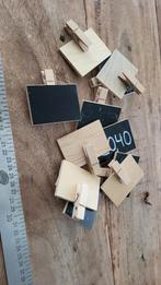 Mini krijtbordje met knijper 13 stuks, Ophalen of Verzenden, Zo goed als nieuw, Materiaal