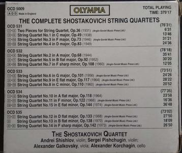 Shostakovich - Complete String Quartets (5CD) beschikbaar voor biedingen