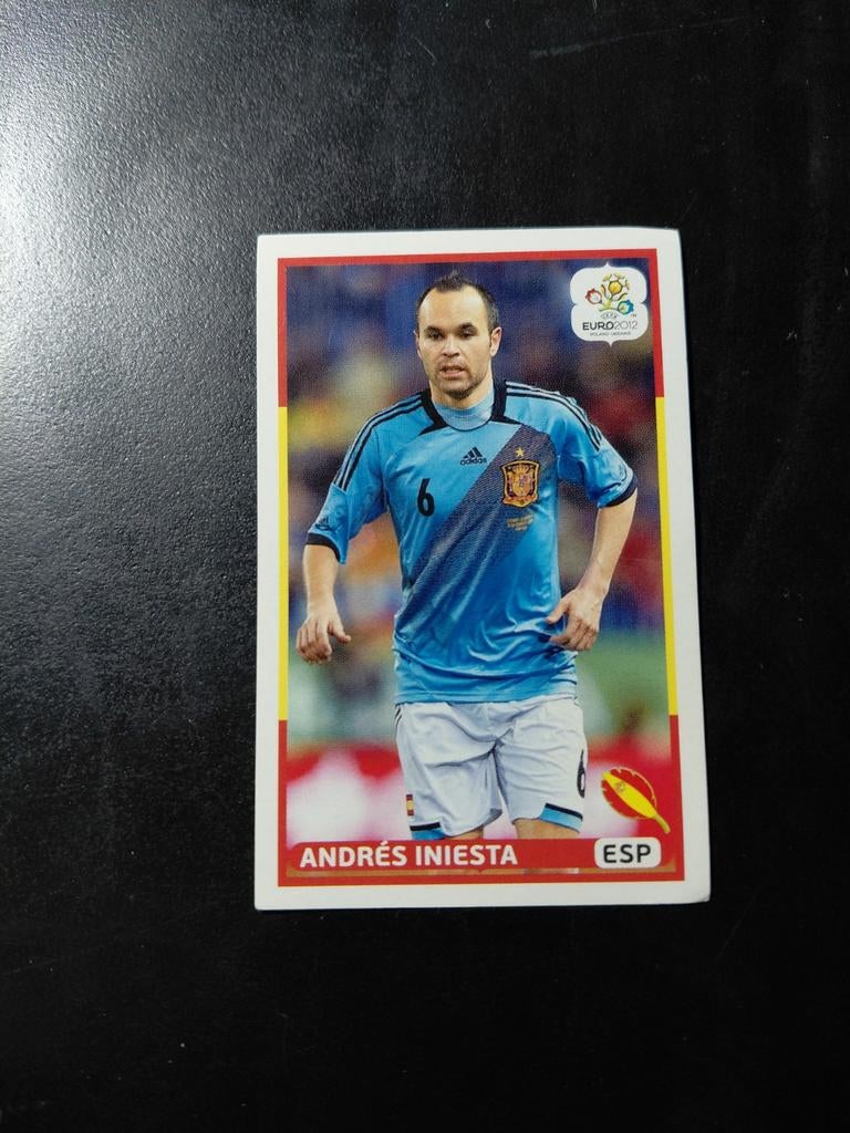 Andres iniesta (spanje) panini ek 2012, Ophalen of Verzenden, Nieuw, Buitenlandse clubs, Poster, Plaatje of Sticker
