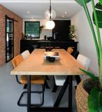 Boomstamtafel Eikenhout 240 x 105, Huis en Inrichting, Tafels | Eettafels, Ophalen, 100 tot 150 cm, Eikenhout, 200 cm of meer