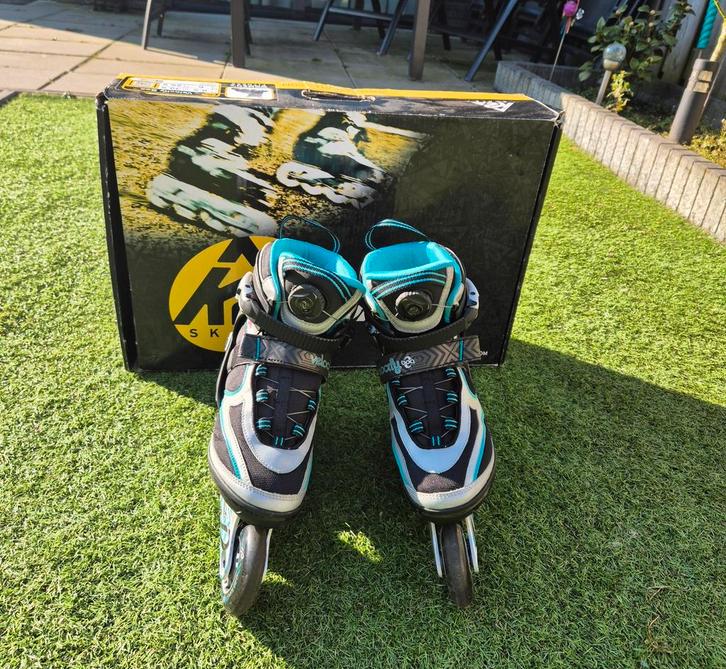 K2 velocity boa skeelers maat 39,5, Sport en Fitness, Skeelers, Zo goed als nieuw, Inline skates 4 wielen, K2, Ophalen