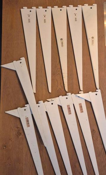 12 x drager voor dubbel railsysteem wit 47 cm beschikbaar voor biedingen