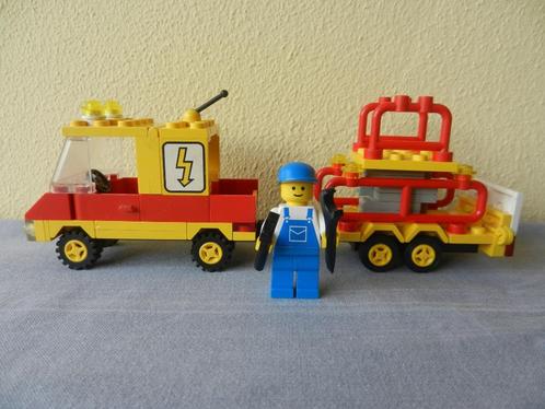 Lego 6671 auto met aanhanger en hoogwerker (uit 1989), Kinderen en Baby's, Speelgoed | Duplo en Lego, Gebruikt, Ophalen of Verzenden