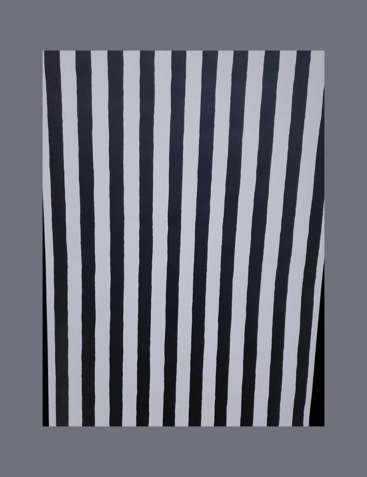 5004 funkywalls met zwart-wit punk streep behang 90s swiet, Huis en Inrichting, Stoffering | Behang, Wit, Zwart, minder dan 10 m²