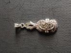 Art Deco Zilveren Hanger met Markesiet, Sieraden, Tassen en Uiterlijk, Antieke sieraden, Verzenden, Zilver, Hanger, Met edelsteen
