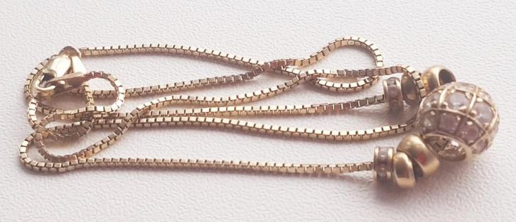 Mooie gouden ketting 14 karaats, Sieraden, Tassen en Uiterlijk, Kettingen, Zo goed als nieuw, Goud, Goud, Met hanger, Verzenden