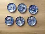 6 Antieke Wedgwood bordjes gedecoreerd met Oude Beroepen, Ophalen of Verzenden