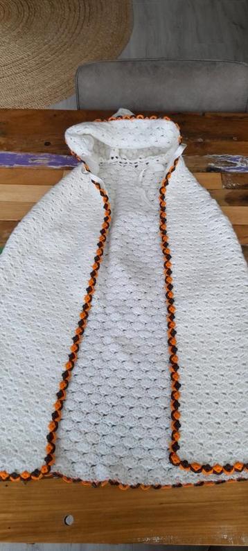 Vintage baby cape # badcape # omslagdoek # gehaakt beschikbaar voor biedingen