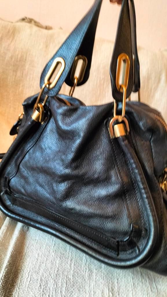 Chloè Paraty Medium Zwart - Prachtige Tas!, Sieraden, Tassen en Uiterlijk, Tassen | Damestassen, Zo goed als nieuw, Handtas, Zwart