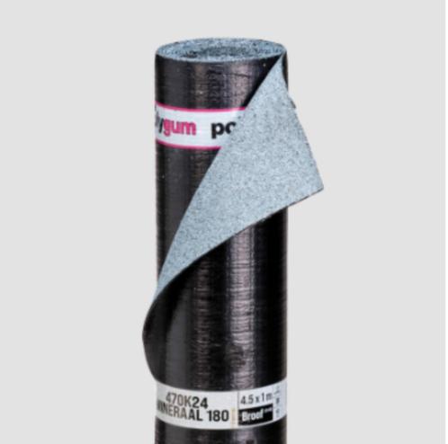 Polygum Mineraal grijs/wit dakbedekking dakleer bitumen, Doe-het-zelf en Verbouw, Dakpannen en Dakbedekking, Nieuw, Dakleer, Grijs