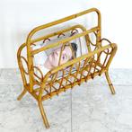 vintage Deens Mid Century LECTUURREK bamboe rek LP-rek boho, Huis en Inrichting, Woonaccessoires | Krantenbakken en Lectuurbakken