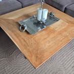 Handgemaakte Eiken Kloostertafel met Bolpoot, Gebruikt, Eikenhout, Ophalen of Verzenden, Landelijk