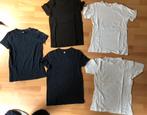 5 basis t-shirts blauw, zwart en wit maat 146-152, 158 Hema, Ophalen of Verzenden, Zo goed als nieuw, Shirt of Longsleeve, Hema