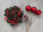 Kerststukje Decoratie - Rood, Diversen, Kerst, Ophalen of Verzenden, Zo goed als nieuw