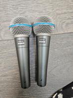 2x shure beta 58a microfoons, Ophalen of Verzenden, Zo goed als nieuw