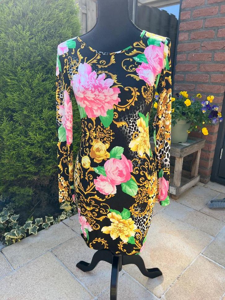 Kleurig jurkje / tuniekje maat S, Kleding | Dames, Jurken, Zo goed als nieuw, Maat 36 (S), Zwart, Boven de knie, Ophalen of Verzenden