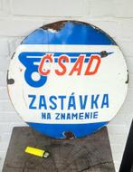 Oud Pools Emaille Bus Stop Bord - Zastavka, Antiek en Kunst, Antiek | Emaille, Ophalen of Verzenden