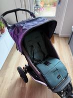 Blauwe Mountain Buggy kinderwagen met veel accessoires, Gebruikt, Verstelbare duwstang, Ophalen, Kinderwagen