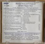 Musica Sacra - San Filippo Neri - CD, Ophalen of Verzenden, Barok, Zo goed als nieuw, Vocaal