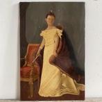 Antiek olieverf schilderij prinses Wilhelmina, Antiek en Kunst, Kunst | Schilderijen | Klassiek, Ophalen of Verzenden