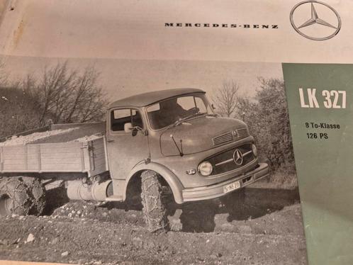1962 Mercedes LK327 8 tonner Torpedo vrachtwagens folder, Boeken, Auto's | Folders en Tijdschriften, Mercedes, Ophalen of Verzenden