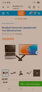 Gratis BlueBuilt Universele Laptophouder voor Monitorarmen, Computers en Software, Laptopstandaarden, Ophalen of Verzenden, Zo goed als nieuw