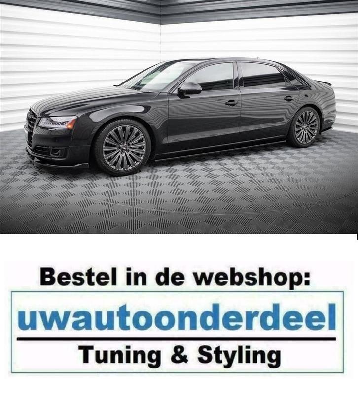 Maxton Design Spoiler Splitter Lip Geschikt Voor Audi A8 D4, Auto diversen, Wieldoppen, Nieuw, Verzenden
