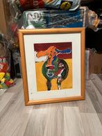 Peter Diem kunstdruk koe 40x50 lijst, Antiek en Kunst, Kunst | Schilderijen | Modern, Ophalen of Verzenden