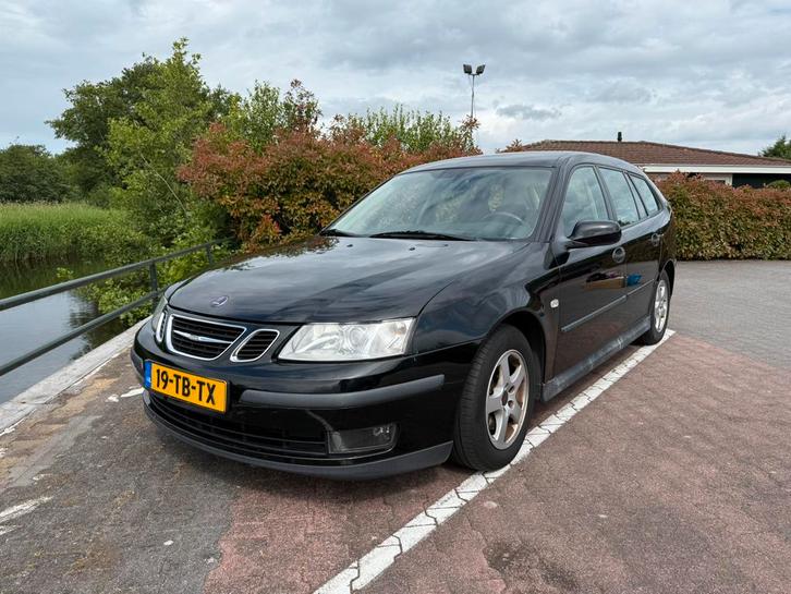 Saab 9-3 1.8 I  2006 | Zwart, Auto's, Saab, Particulier, Benzine, C, Stationwagon, Handgeschakeld, Origineel Nederlands, Zwart