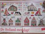 Origineel gekleurd borduur telpatroon De Holland - merklap!, Ophalen of Verzenden, Zo goed als nieuw, Handborduren, Patroon