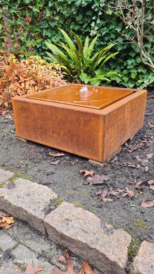 corten waterpartij waterval ornament, Tuin en Terras, Bloembakken en Plantenbakken, Nieuw, Metaal, Tuin, Minder dan 30 cm, Minder dan 60 cm