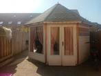 8 hoekig tuinhuis 3.50m rond, Ophalen, 3 ramen of meer, Hout, 200 tot 400 cm
