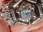 Exclusieve damesring 14 kr met super briljanten met taxatie, Wit, Ophalen of Verzenden, Zo goed als nieuw, 17 tot 18
