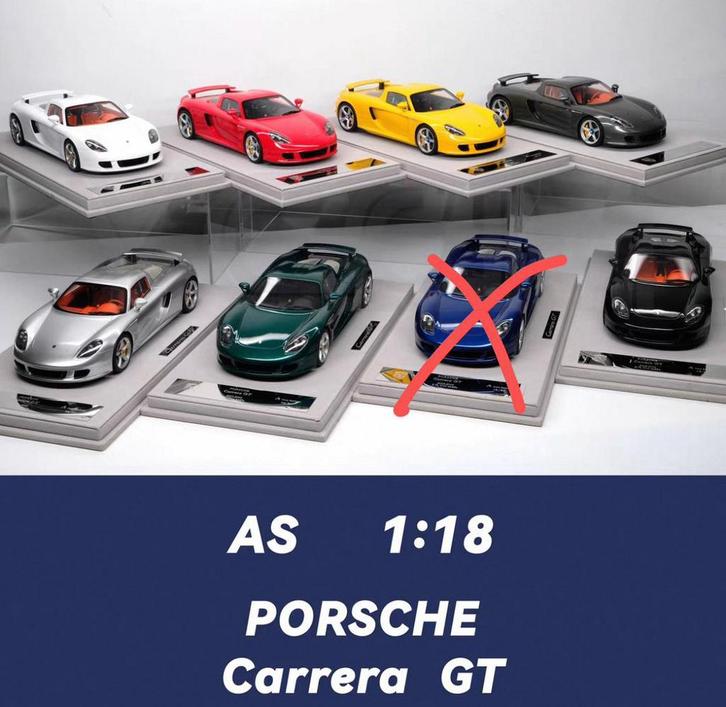 1:18 AS Porsche Carrera GT, Hobby en Vrije tijd, Modelauto's | 1:18, Zo goed als nieuw, Overige merken, Ophalen of Verzenden