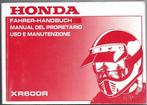 Honda XR600 R Fahrer Handbuch (3059z), Motoren, Ophalen of Verzenden, Honda