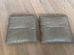 Enzo Luca Sierkussens - Beige Leer 50x50, Huis en Inrichting, Woonaccessoires | Kussens, Ophalen of Verzenden, Zo goed als nieuw