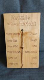 Drents Weerbericht op Hout, houten weerbord, Huis en Inrichting, Ophalen of Verzenden, Zo goed als nieuw