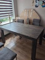 GRATIS! Gebruikte acacia houten tafel, Huis en Inrichting, Ophalen, Gebruikt, 50 tot 100 cm, Vijf personen of meer