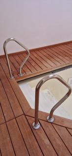 Zwembad leuning Rvs, Ophalen, Minder dan 2 meter