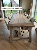 Barnwood of wagonplanken maatwerk kloostertafels - oud eiken, Huis en Inrichting, Tafels | Eettafels, Ophalen, Robuust, oud eiken, barnwood, wagonplanken, wagondelen