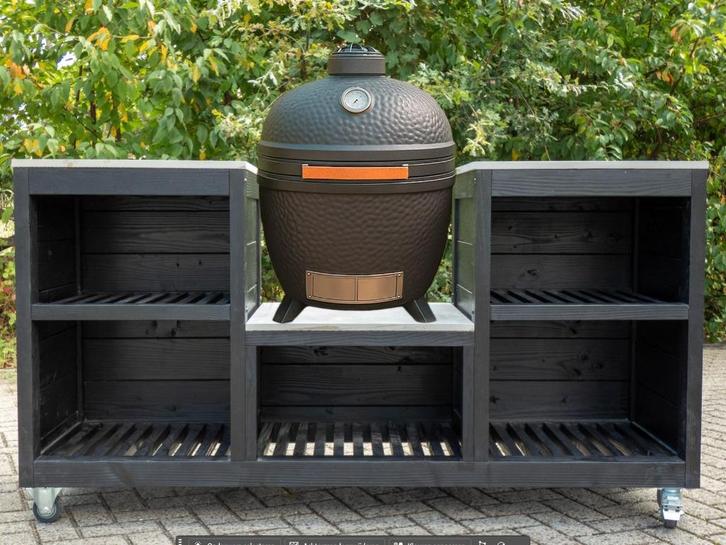 BBQ meubel - Zwart Douglas hout, stijlvol en op maat gemaakt, Tuin en Terras, Buitenkeukens, Nieuw, Houtskool, Vrijstaand, Ophalen