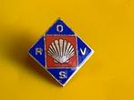 Oude emaille broche Royal Dutch Shell oliemaatschappij, Ophalen of Verzenden, Gebruikt