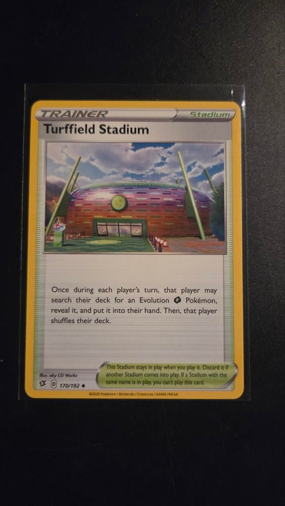 Pokemon Trainer Kaart - Turffield Stadium 170/192, Verzenden, Zo goed als nieuw, Losse kaart