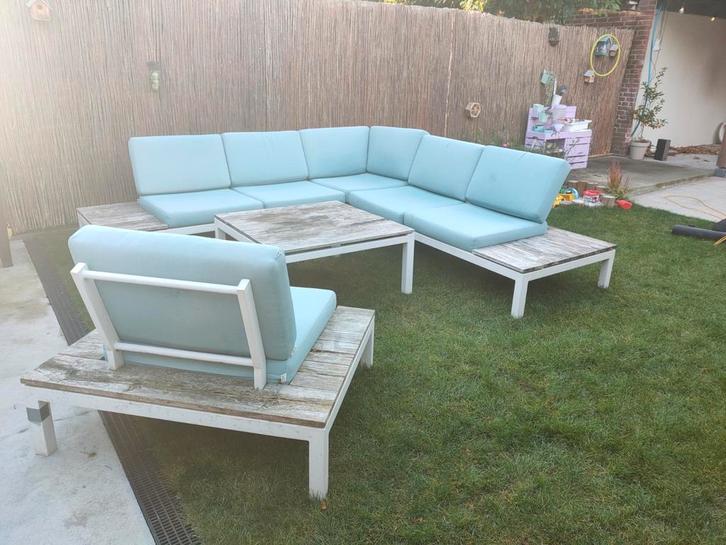 Grote Apple Bee Loungeset + Loungechair tuinset, Tuin en Terras, Tuinsets en Loungesets, Gebruikt, Loungeset, Hout, 5 zitplaatsen
