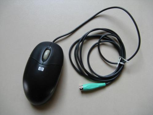 Oude computermuis HP met muisballetje, Computers en Software, Muizen, Gebruikt, Muis, Bedraad, Ophalen of Verzenden
