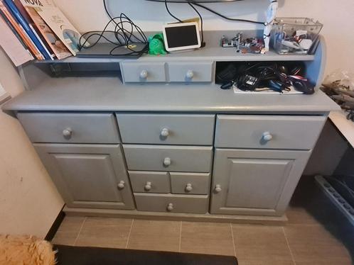 Grijs dressoir – ruime opbergkast, Huis en Inrichting, Kasten | Dressoirs, Gebruikt, 100 tot 150 cm, 75 cm of meer, Met lade(s)