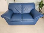 Blauwe tweezitsbank (nepleer) - goede staat, amper gebruikt!, Ophalen, 150 tot 200 cm, Tweepersoons, 75 tot 100 cm